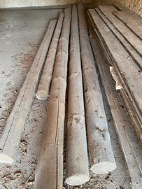 Travi antiche in legno mt 6,40