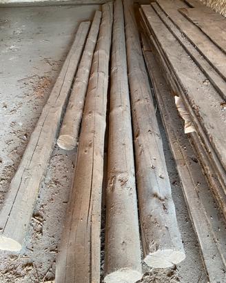 Travi antiche in legno mt 6,40