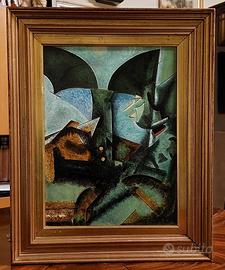 Dipinto olio su tela "Futurismo "