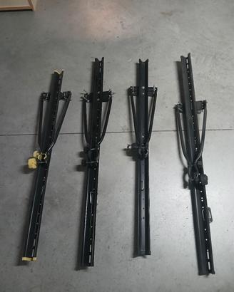 Set 4 Portabici da Tetto Auto Universali