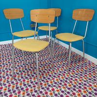 4 sedie vintage restaurate ritappezzate