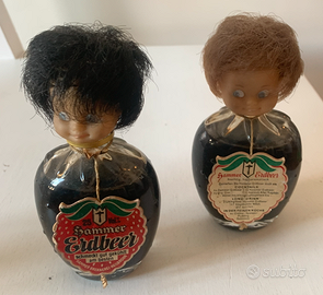 Coppia bottiglie mignon vintage Hammer Erdbeer '70