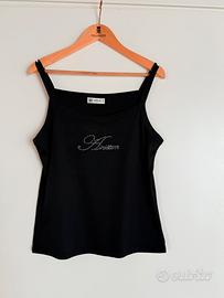 Nuova canotta nera Evelin strass Ariston L