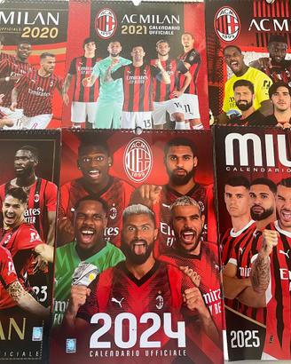 6 calendari ufficiali Ac Milan 2020-2025