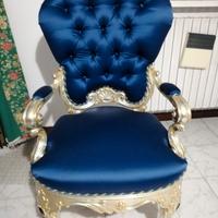 poltrona capitonne in seta