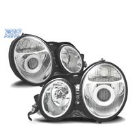 FARI MERCEDES CLASSE E W210 95-99 FONDO CROMATO