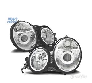 FARI MERCEDES CLASSE E W210 95-99 FONDO CROMATO
