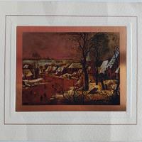 Cartolina vintage in rame riproduzione Bruegel