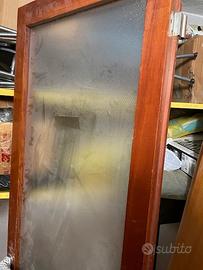 porta a vetri in legno douglas