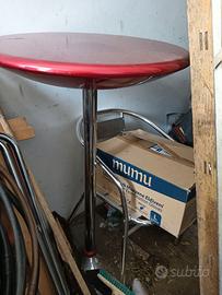 Tavolo alto con sgabello e poltroncina alluminio
