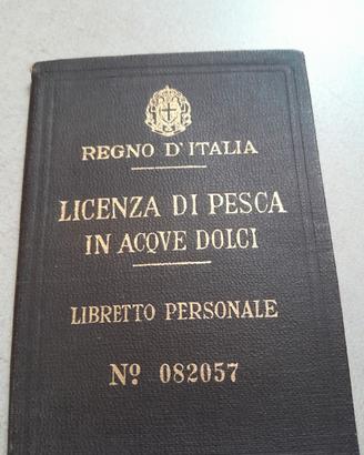 Libretto pesca anni '20
