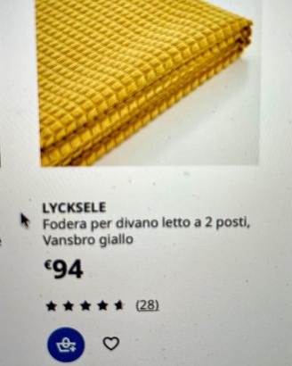 fodera per divano letto 2 posti ikea Lycksele