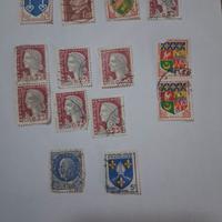 francobolli francesi usati anni 60 