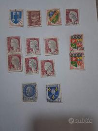 francobolli francesi usati anni 60 