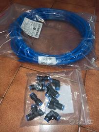 KIT TUBO 8x5 mm con 5 tipi raccordi aria compressa