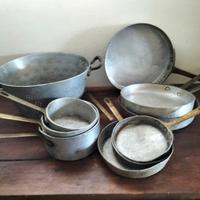 Pentole Padelle Scolapasta Alluminio e ottone