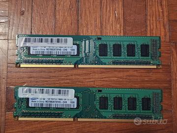 Coppia banchi RAM RAM 1Gb DIMM 1.3GHz