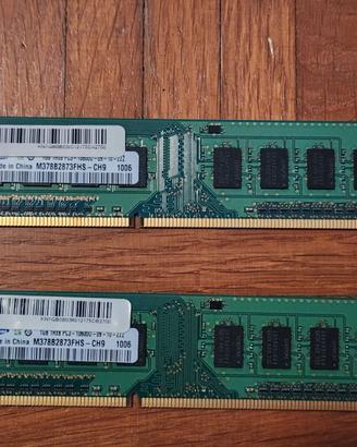 Coppia banchi RAM RAM 1Gb DIMM 1.3GHz