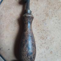 Rotella da calzolaio vintage in legno e metallo – 