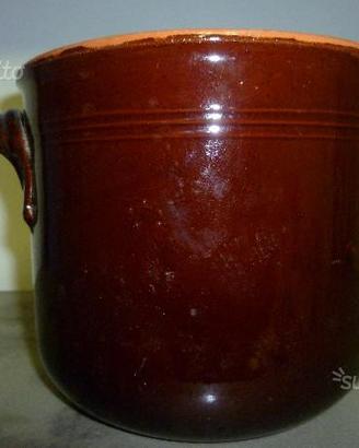 Pentola fagioliera terracotta cm.20x17 antica