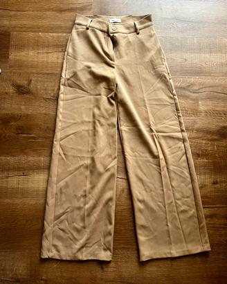 Pantaloni palazzo vintage a vita alta, gamba ampia