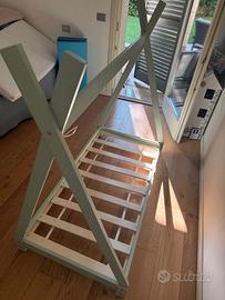 Letto montessori stile tenda indiana con materasso