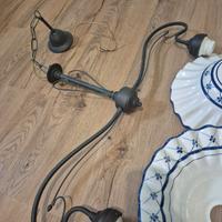 lampadario vintage ceramica