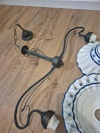 lampadario vintage ceramica