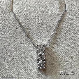 COLLANA TRILOGY ORO 18kt. CON DIAMANTI NATURALI