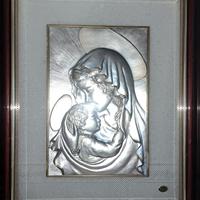 Quadro in argento "Madonna con Bambino"