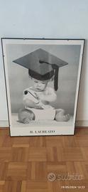 quadro bimbo il laureato + cornice e vetro
