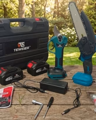 Motosega a batteria+ Forbici a batteria 
