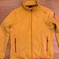 Felpa in pile CMP gialla da donna