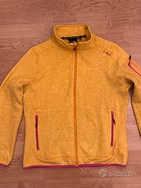 Felpa in pile CMP gialla da donna