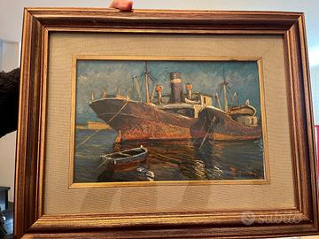 Peschereccio nel porto di Nello Giovannelli