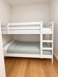 letto castello mydal con due materassi