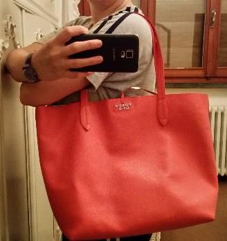 Borsa Tosca Blu Shopper arancione