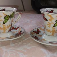 2 tazzine con farfalle