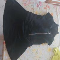 vestitino nero con zip bambina