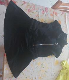 vestitino nero con zip bambina