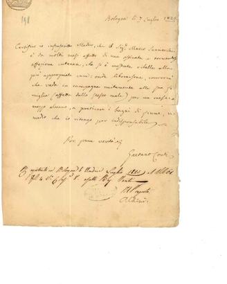 Manoscritto Giovanni Aldini Autografo Frankenstein