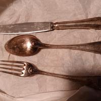 antiche posate Broggi acciaio 