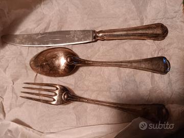 antiche posate Broggi acciaio 