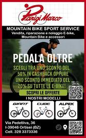 E-bike e biciclette nuove Cube Giant Cashback 50%