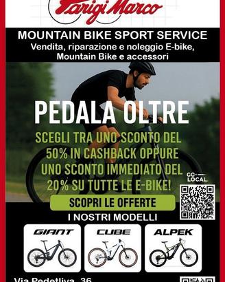E-bike e biciclette nuove Cube Giant Cashback 50%