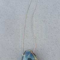 collana con ciondolo pietra fluorite