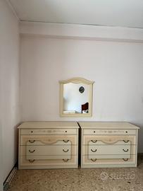 Set 2 cassettiere stile classico + specchio