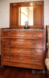 Cassettiera con specchio anni '50