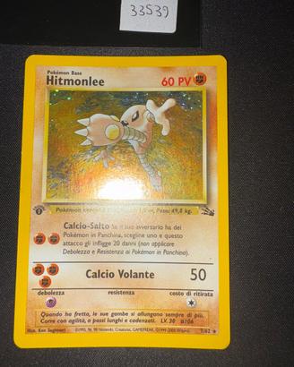 Hitmonlee Holo Prima Edizione Fossil 7/62