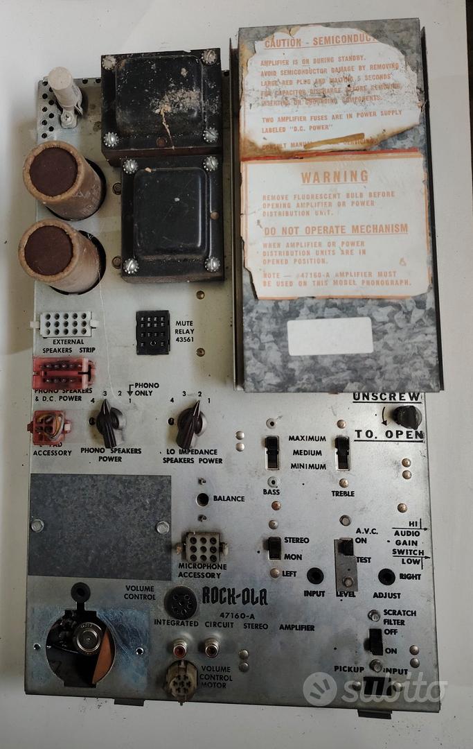 Piastra Posteriore Marrone Per Amplificatore Testata Bandmaster / Concert / Pro